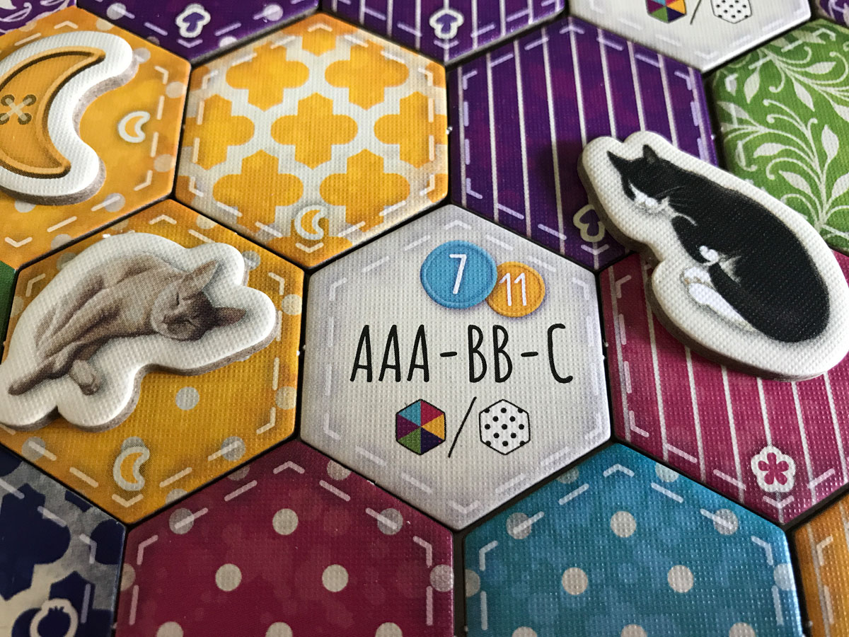 Calico cat quilt board game artwork