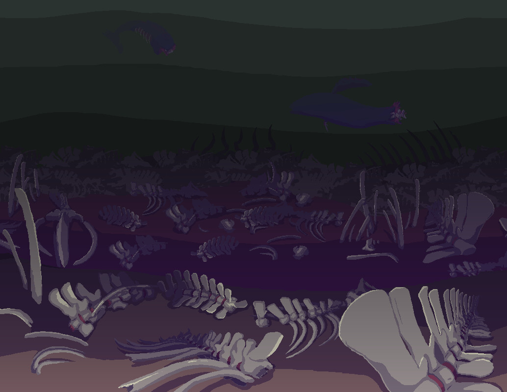 Crystal Depths underwater metroidvania art