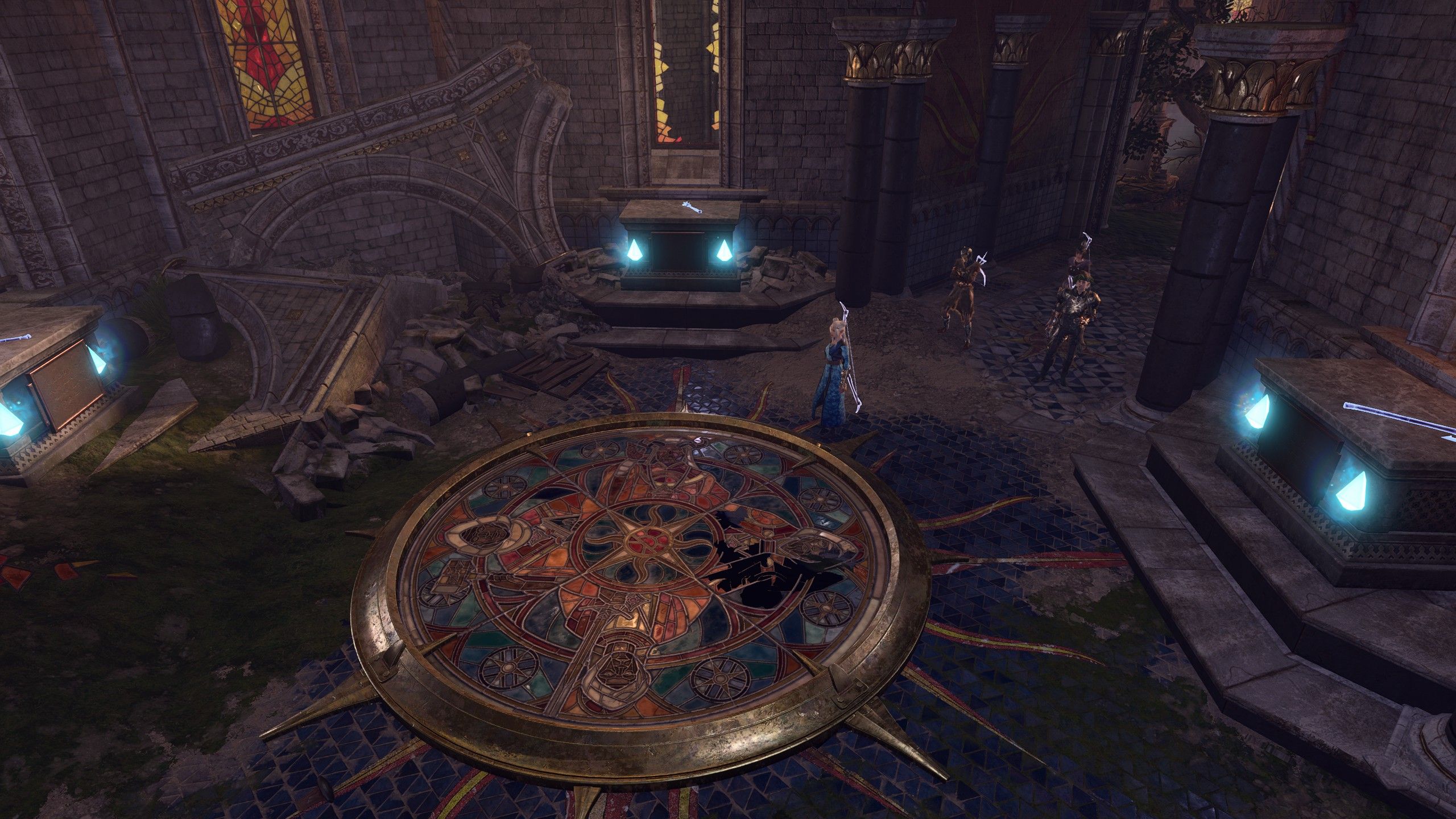 Baldur's Gate 3 Rosymorn Monastery Moon Puzzle player screenshot
