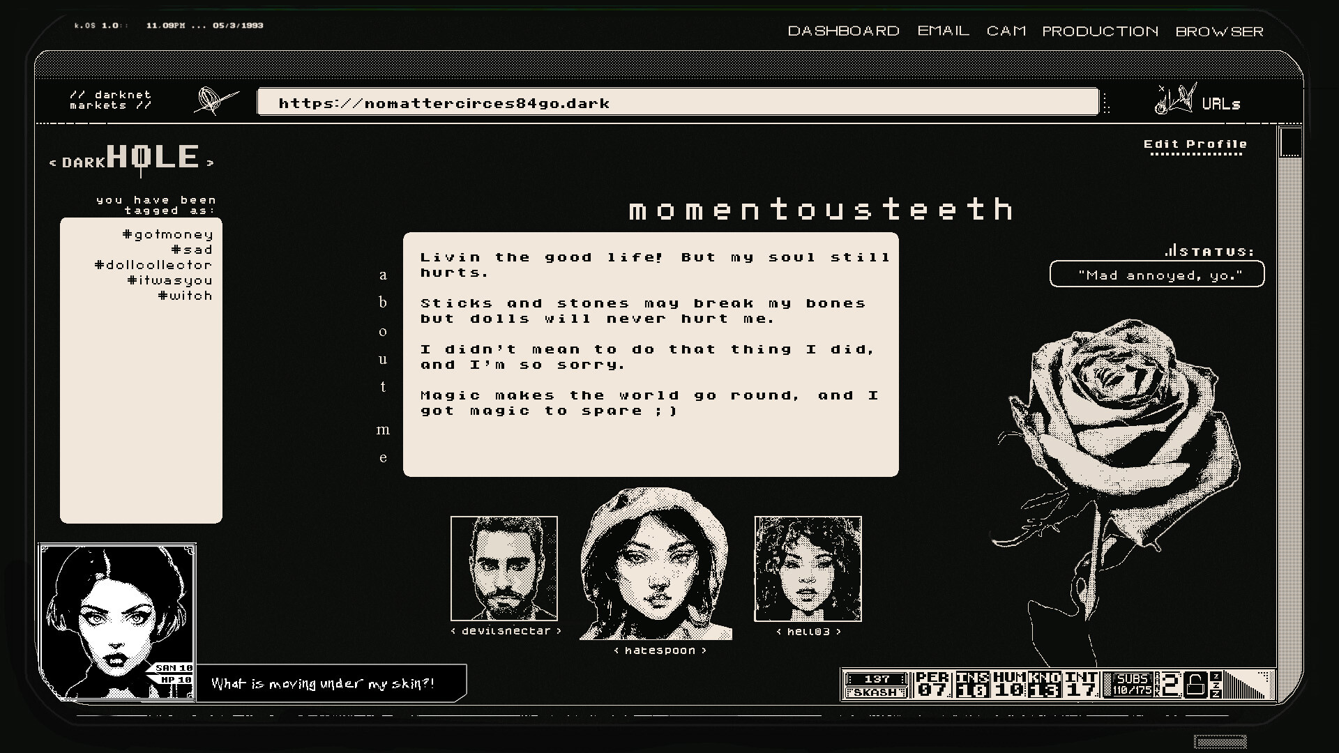 darkwebSTREAMER indie horror simulation game