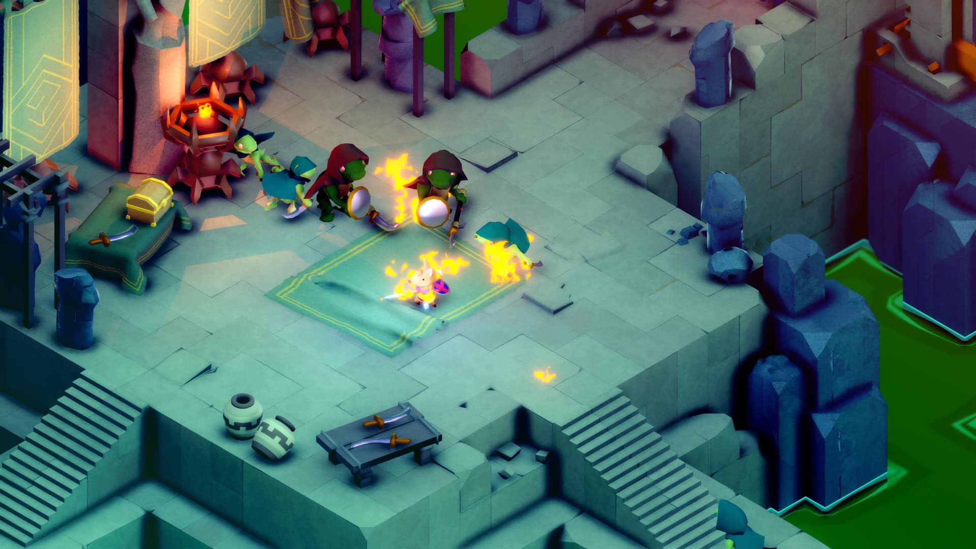 Tunic indie game isometric gameplay
